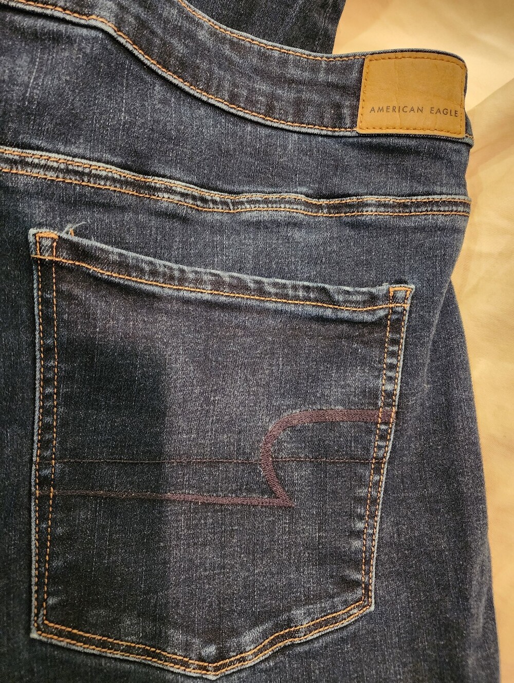 American Eagle Women's Plus Size Dark Wash Stretch Jeans - Picture 3 of 4
